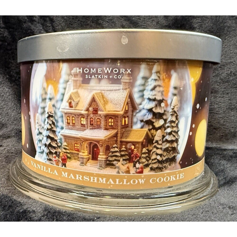 HOMEWORX BY SLATKIN & CO VANILLA MARSHMALLOW COOKIE CANDLE 18 Oz. NEW GIFT IDEA
